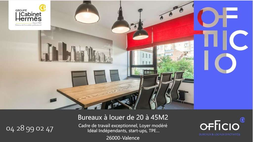 A louer bureaux de 20 à 45 m² à Valence