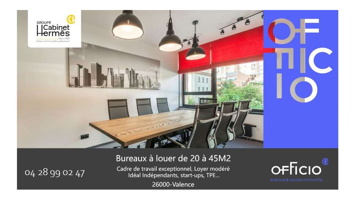A louer bureaux de 20 à 45 m² à Valence