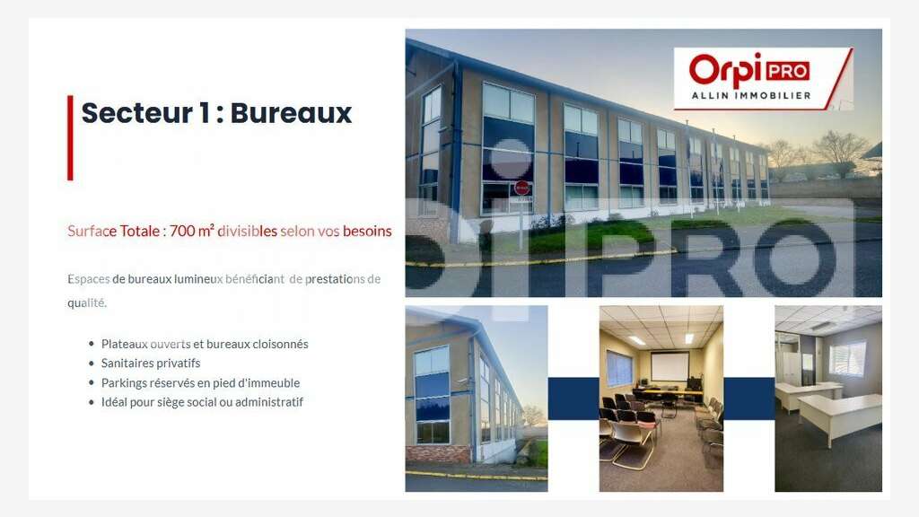 Bureaux de 100 à 700m² à louer en zrr à Vaux