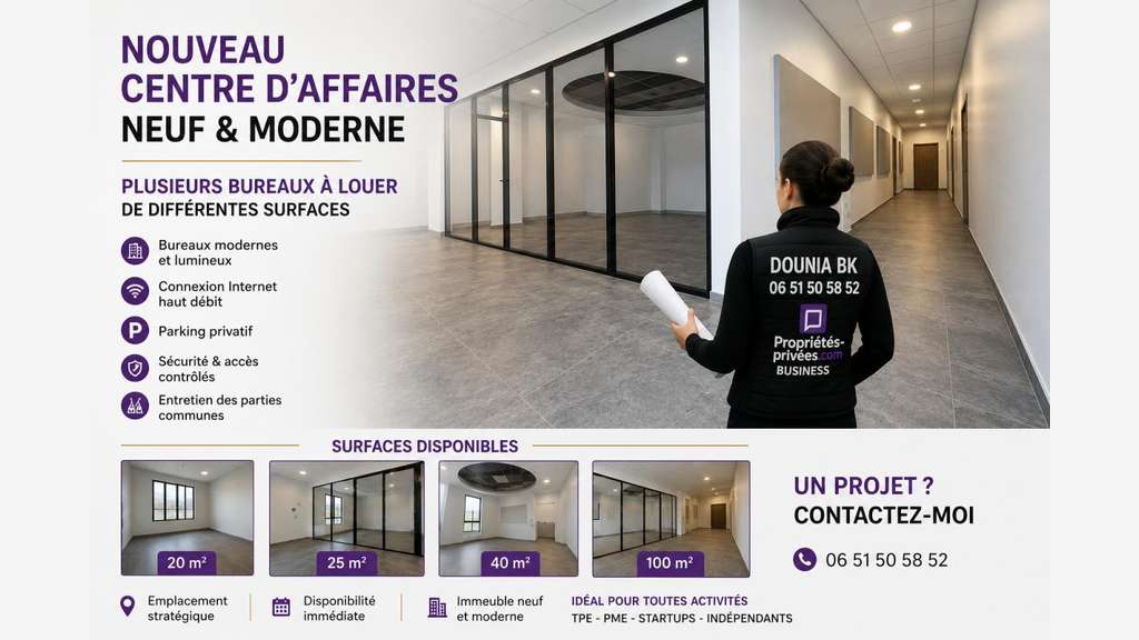 A louer bureaux clés en main Parc Alata à Verneuil