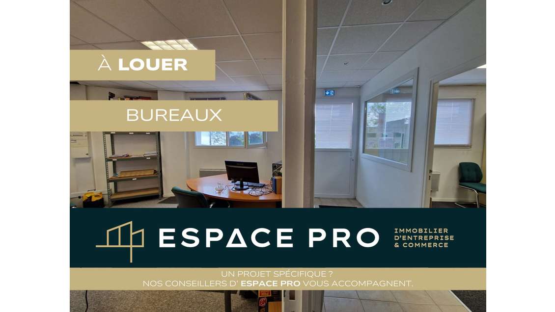 A louer bureaux de 135m² en RDC à Caen Ouest