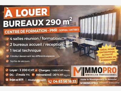 Loue bureaux 340m² centre de formation Villeneuve