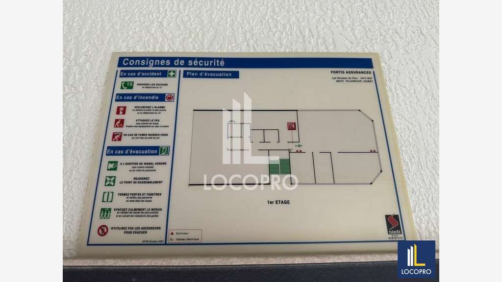 A louer bureaux 200m² RDC à Villeneuve-Loubet