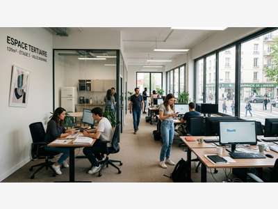 Loue bureaux 139m² rue Louis Guerin à Villeurbanne