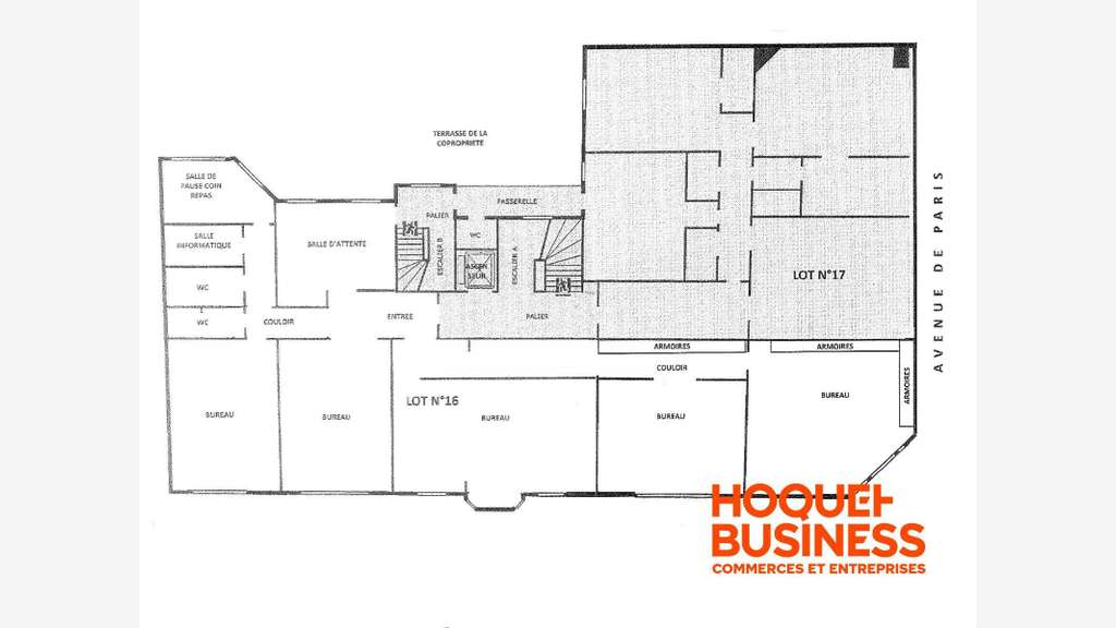 A louer bureaux 132m² R+1 centre ville Vincennes