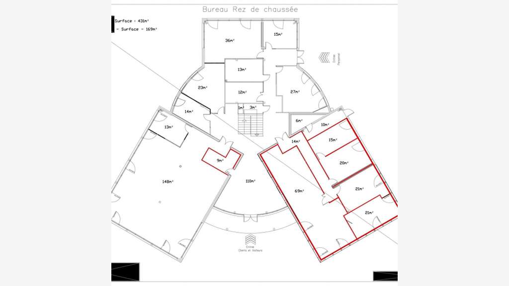 A louer bureaux 1 200m² divisibles à Écuisses
