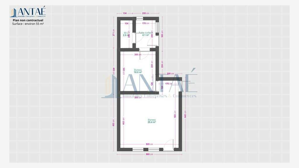 Local commercial 45m² à louer axe passant Chartres
