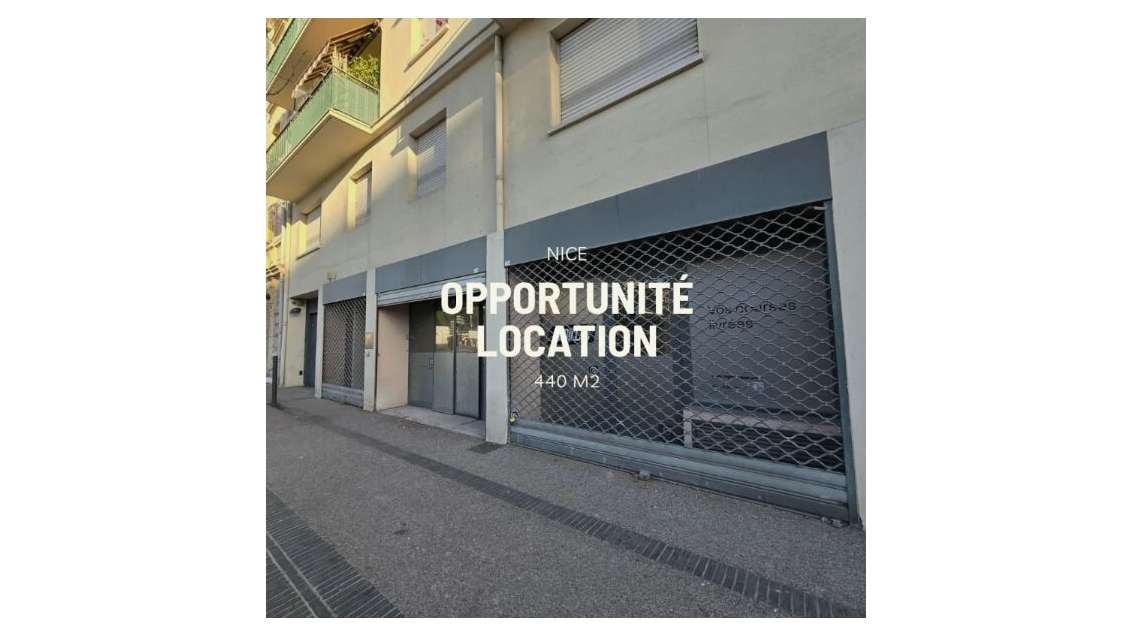 Location commerciale pure 440m² à Nice Garibaldi 