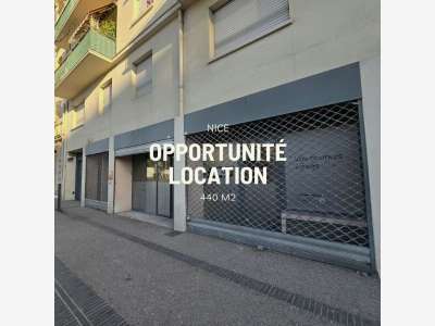 Location commerciale pure 440m² à Nice Garibaldi 