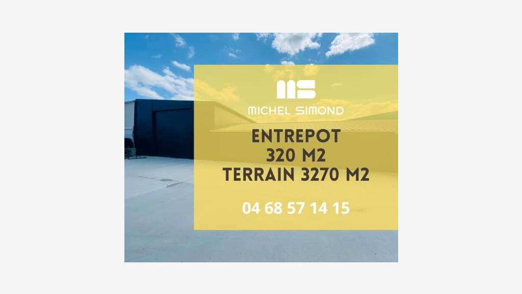 A louer entrepôt 320m² grand terrain Carcassonne