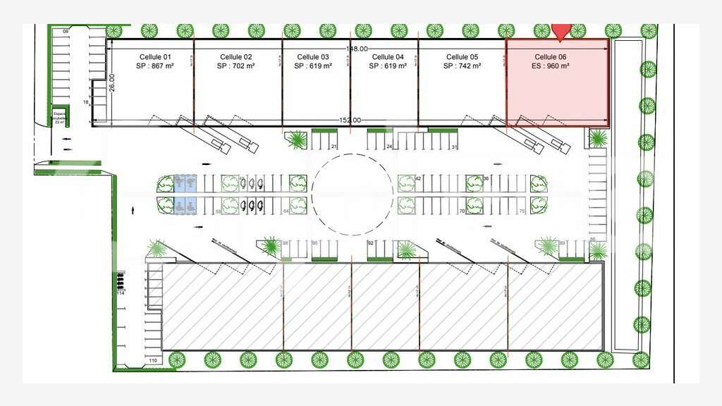 Entrepôt 987m² à louer ZI stratégique de Carvin