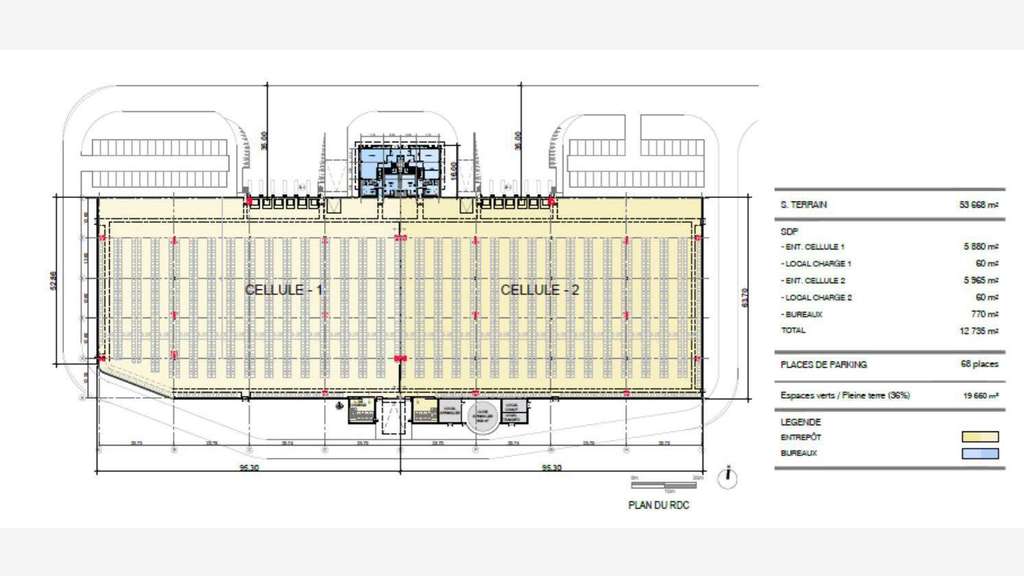 À louer entrepôt 12635m² à proximité de Cambrai 