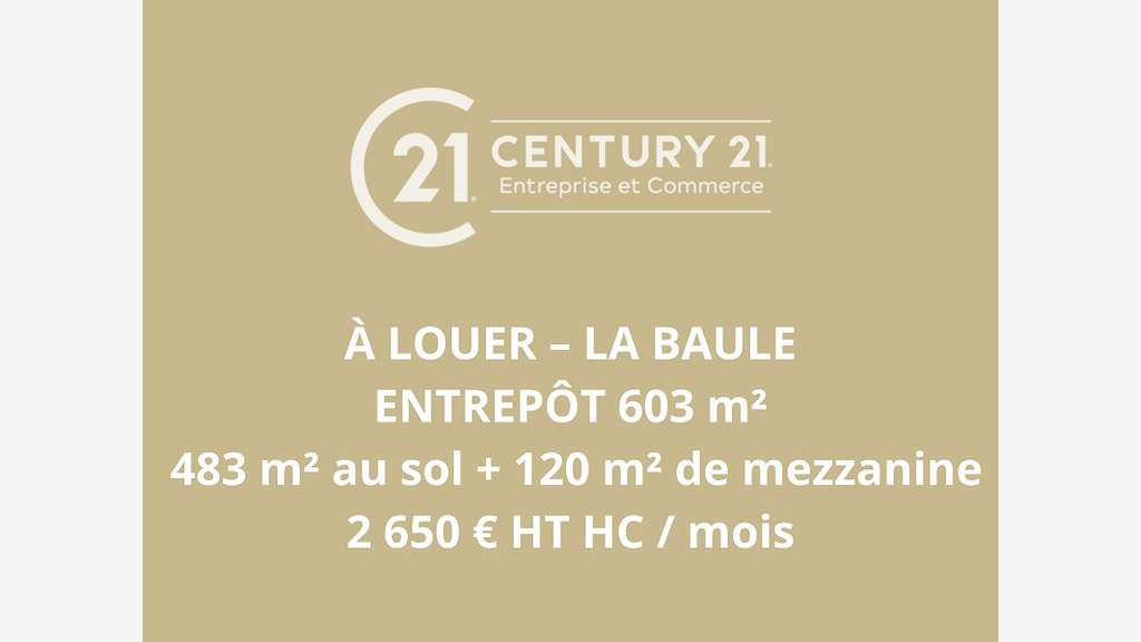 A louer entrepôt 603m² à La Baule-Escoublac