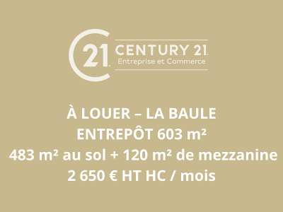 A louer entrepôt 603m² à La Baule-Escoublac