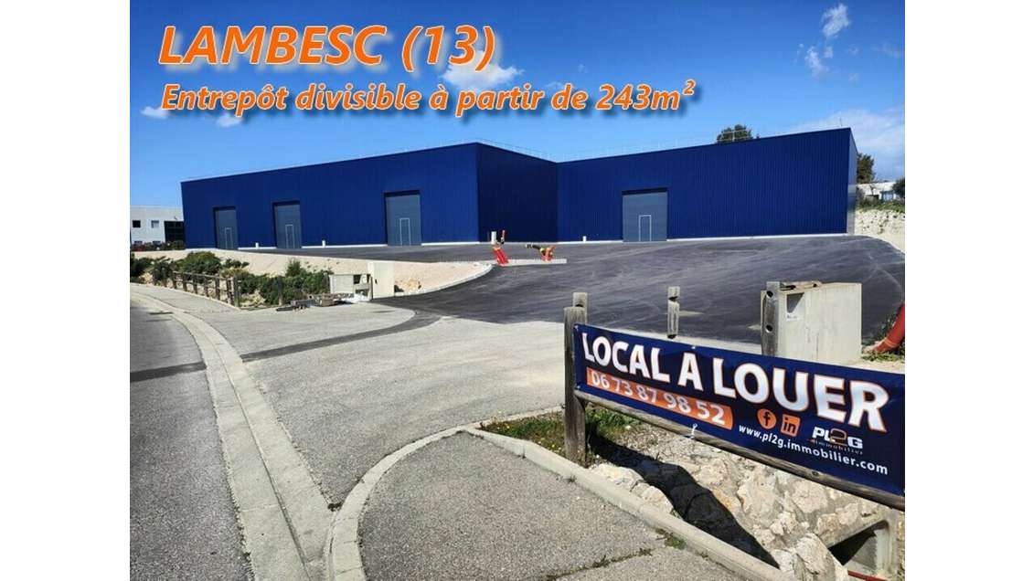 A louer entrepôt 278m² ZI La Bertoire à Lambesc