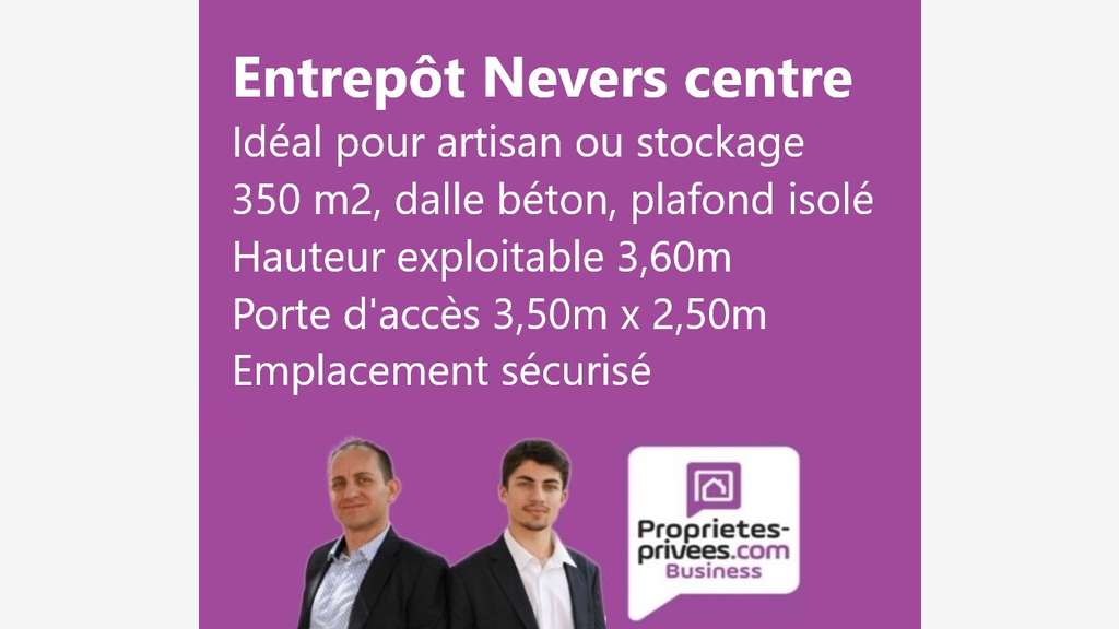 Location entrepôt 350m² à Nevers centre