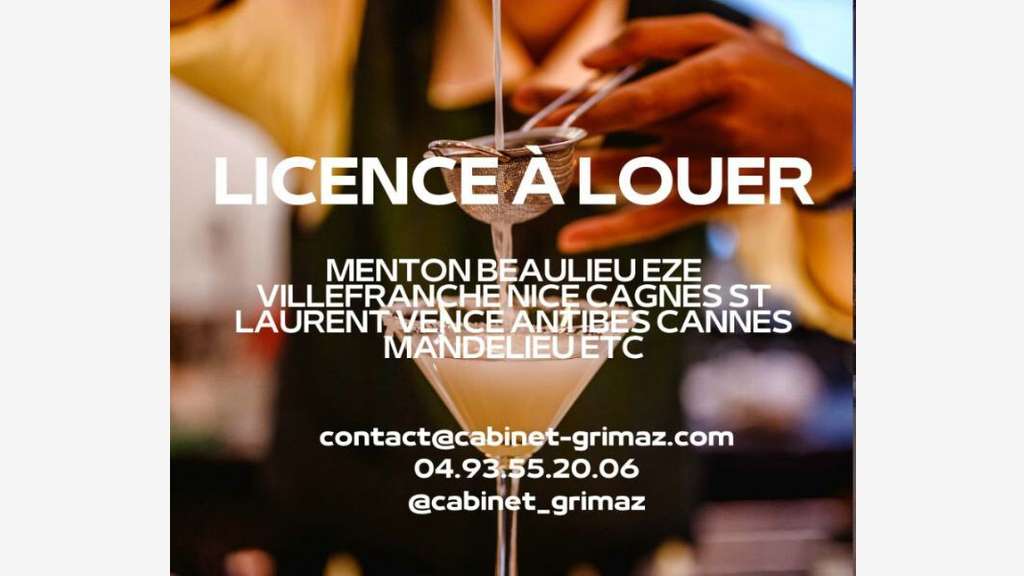 Loue licence débit de boissons à Villeneuve Loubet