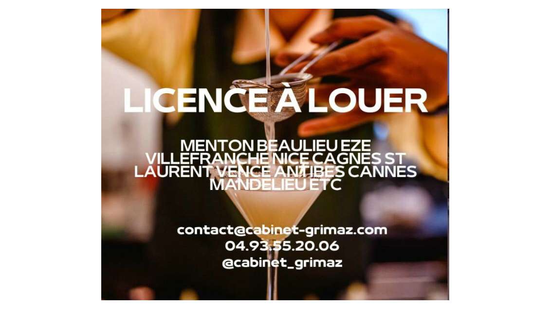 Loue licence débit de boissons à Villeneuve Loubet