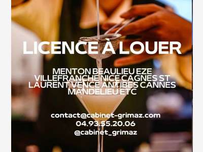 Loue licence débit de boissons à Villeneuve Loubet