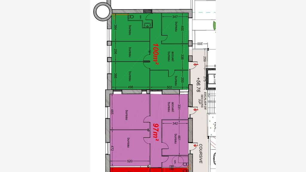 Location bureaux/local 197m² Marseille 13011