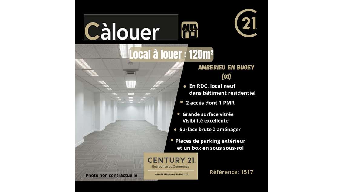 A louer local 120m² neuf à Ambérieu-en-Bugey