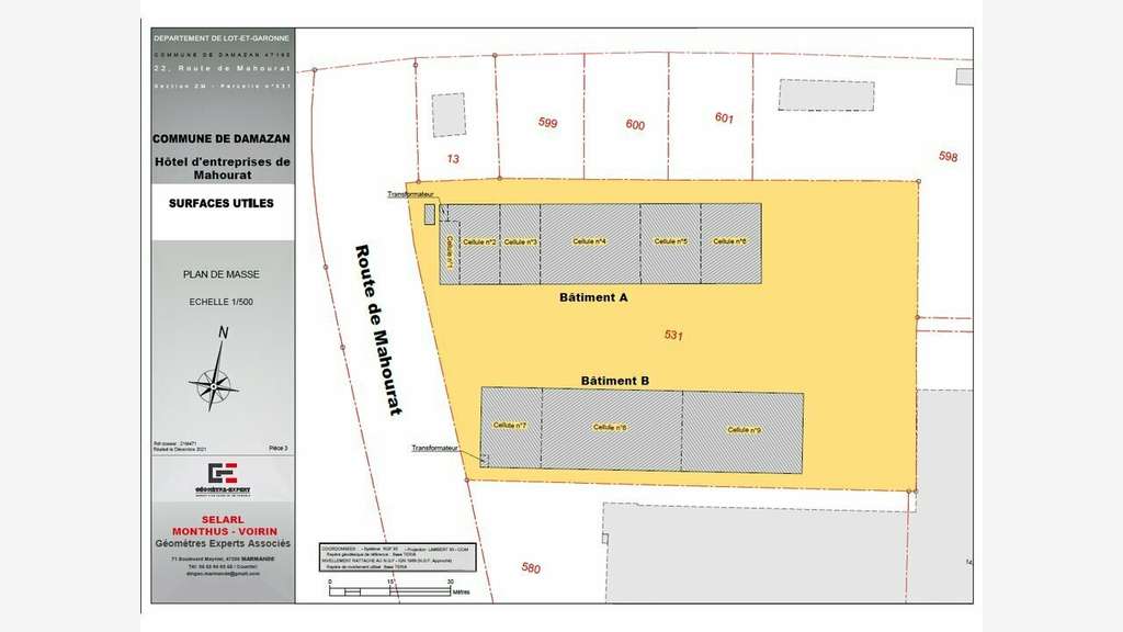 A louer cellule production 315m² Agropole Damazan