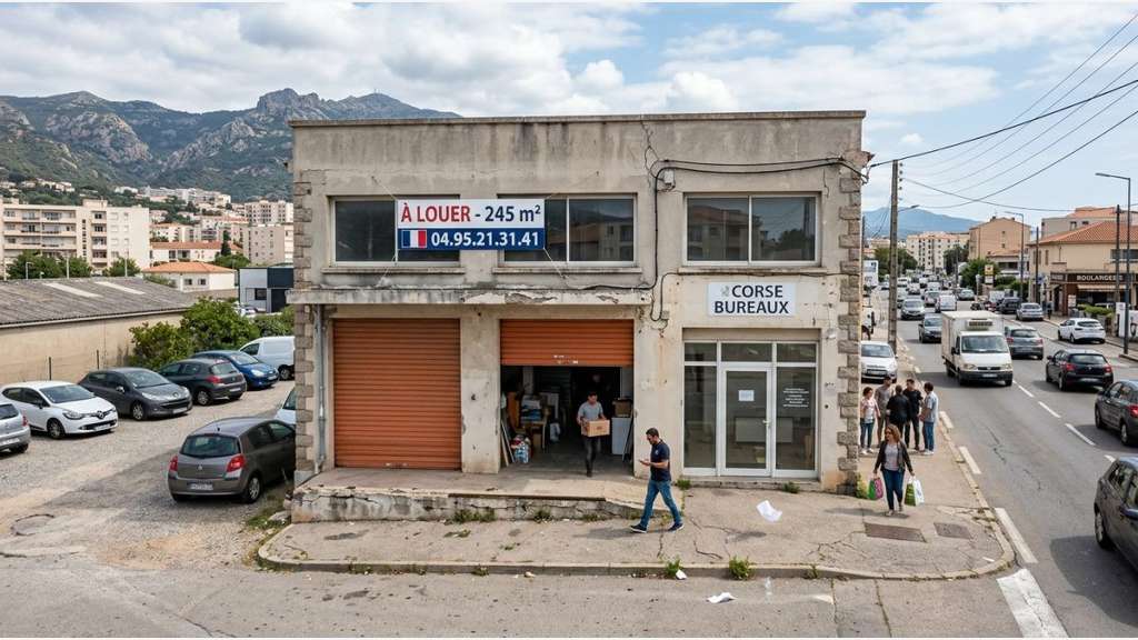 A louer dépôt bureaux 245m² route Alata à Ajaccio