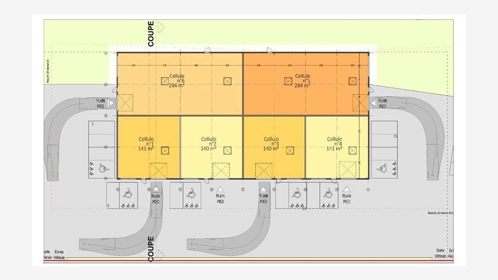 Location local d'activité 424m² proche Amiens Est