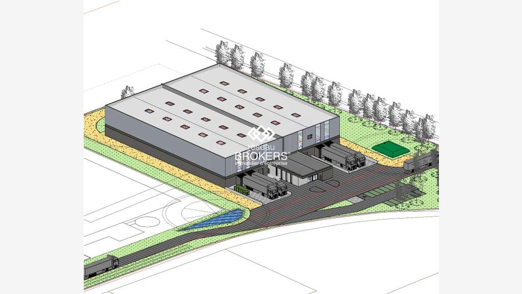 A louer entrepôt neuf 2111m² ZA Amilly