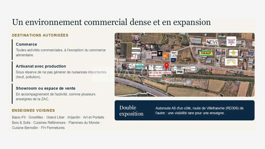 Local d'activité bureaux de 800m² à louer à Anse