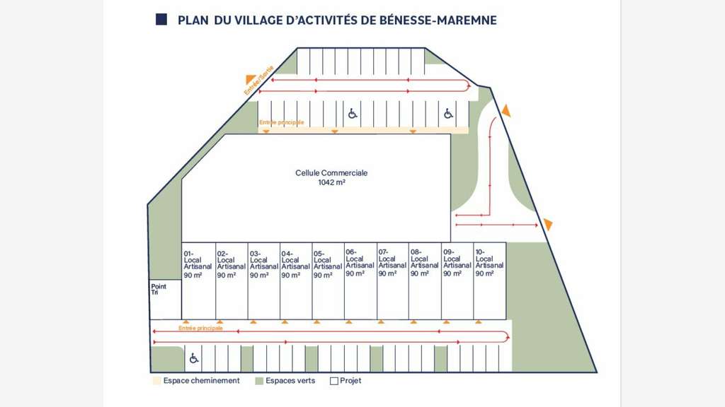 Location dépôt 132m² à Bénesse-Maremne