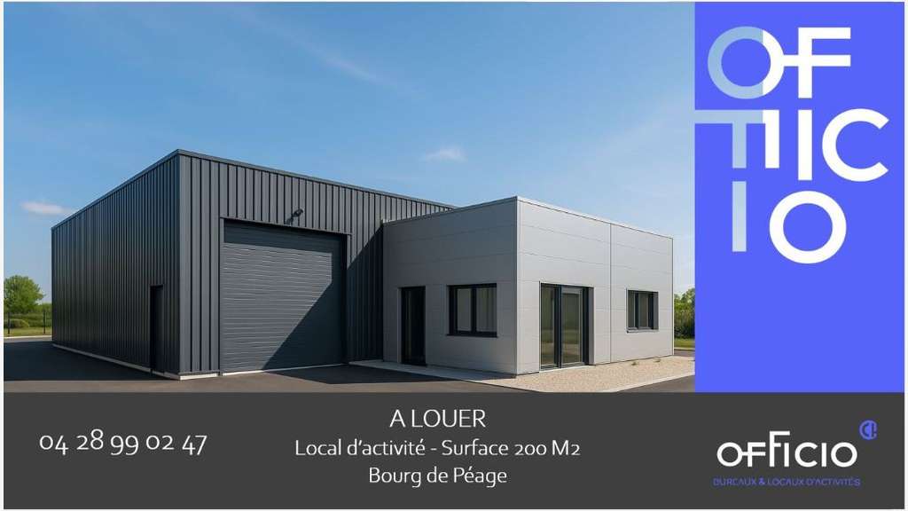 A louer local d'activité 260m² à Bourg-de-Péage