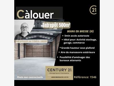 A louer local industriel 500m² à Bourg En Bresse