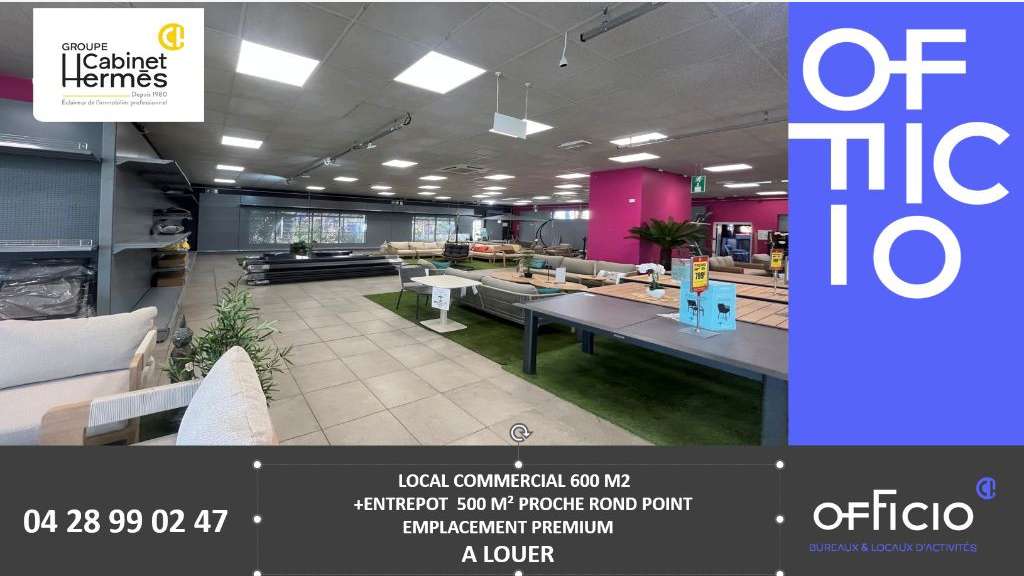 A louer local commercial 1100m² Bourg-lès-Valence