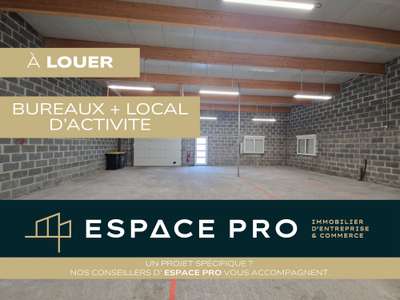 Loue 180m² de dépôt + bureau 80m² au Sud de Caen