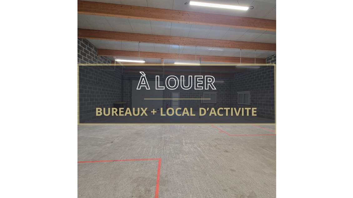 Loue 180m² de dépôt + bureau 80m² au Sud de Caen