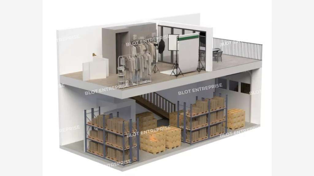 A louer cellule activités 96m² sur 2 niveaux Brest