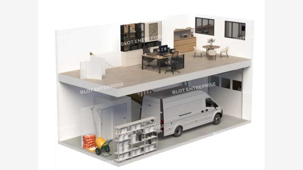 A louer cellule activités 96m² sur 2 niveaux Brest