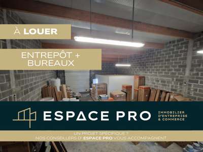 Dépôt avec bureaux 180m² à louer à Caen