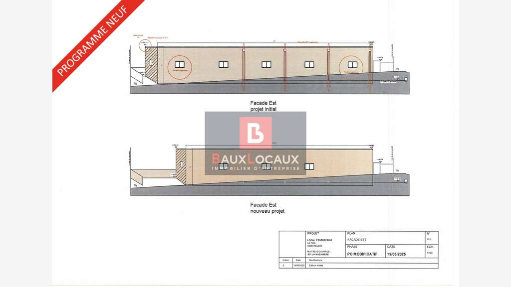 Local d'activité neuf 370m² à louer ZA Carpentras