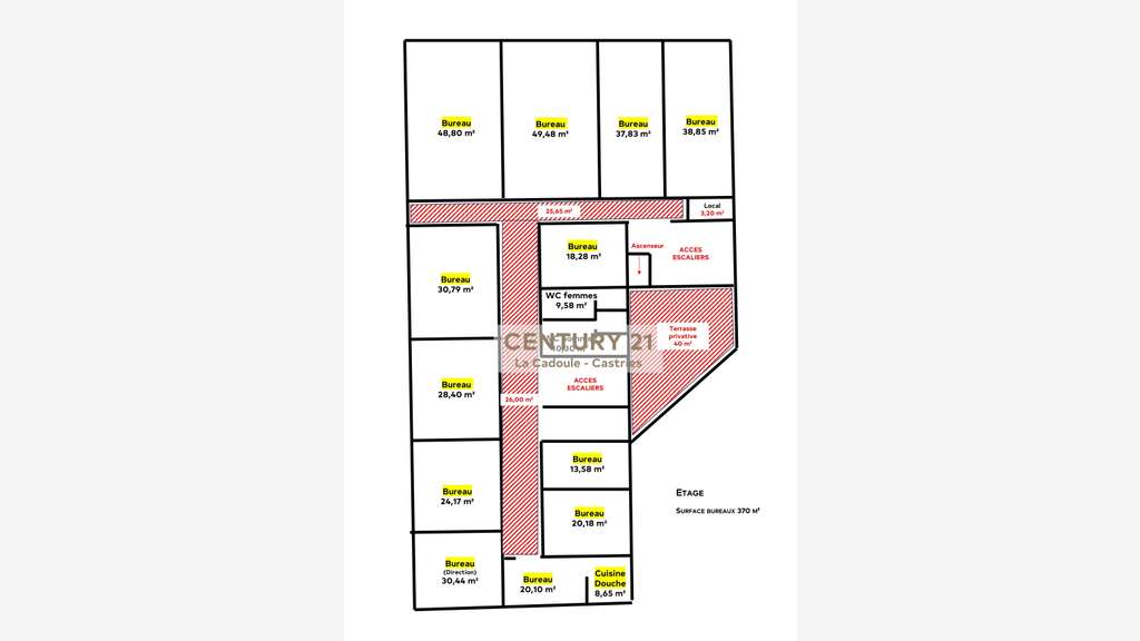 Loue local professionnel entrepôt 210m² à Castries