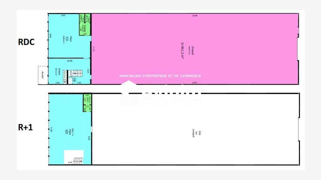 A louer local activité rénové 497m² ZI Les Marais