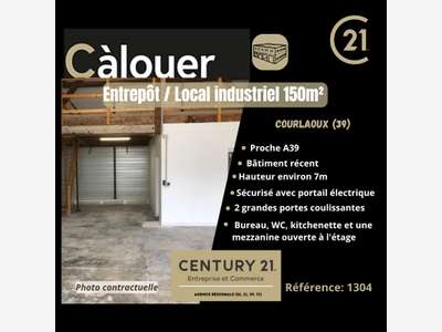 Bâtiment de stockage 150m² à louer à Courlaoux