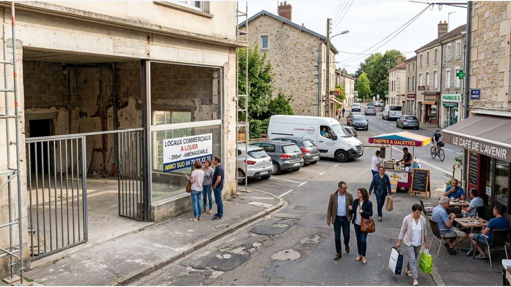 A louer local 200m² avec stationnement à Creuzier