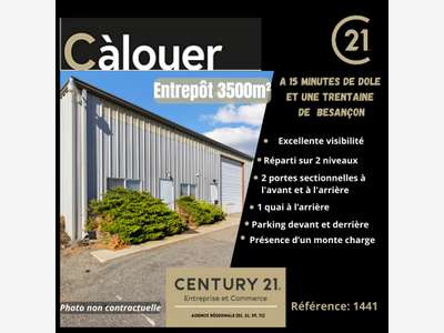 A louer bâtiment de 3500m² bonne visibilité à Dole