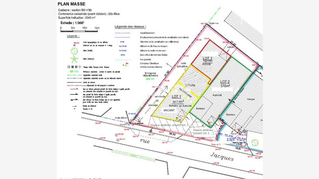 Local d'activité bureaux de 367m² à louer à Feyzin