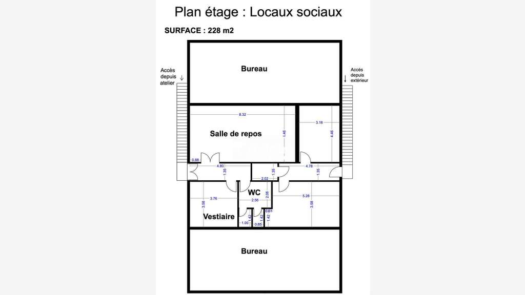 A LOUER GONESSE 1316 M² D'ENTREPOT
