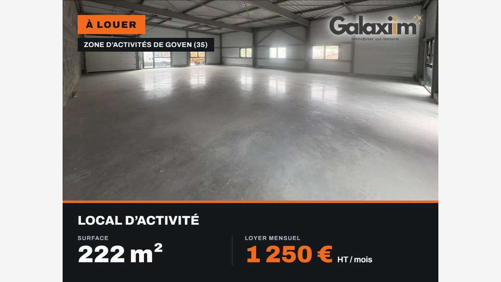 Entrepôt neuf de 222 m² avec porte sectionnelle