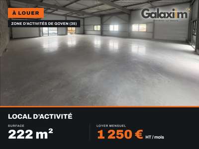 Entrepôt neuf de 222 m² avec porte sectionnelle