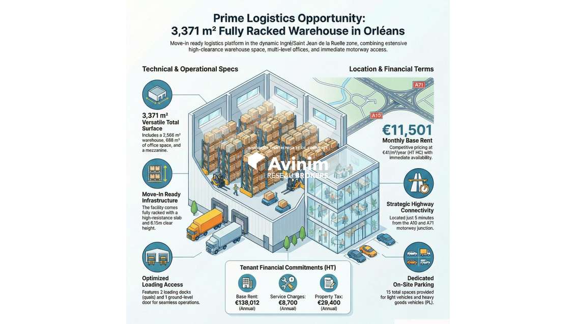 A louer plateforme logistique messagerie ZI Ingré